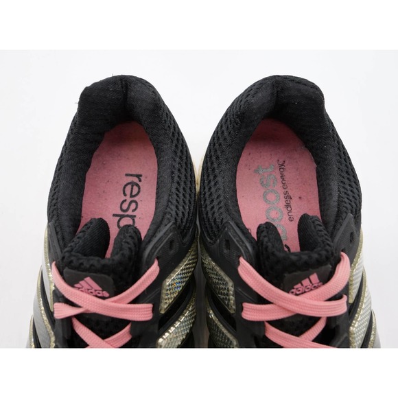 Adidas Running Shoes Womens 8.5 Response Boost 2 Techfit Black Pink Sneakers - Picture 8 of 11